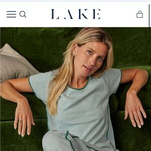 Green Stripe Lake Pajamas